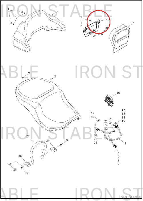 Harley-Davidson Support Struct, Bkrst, T-Pak, Br