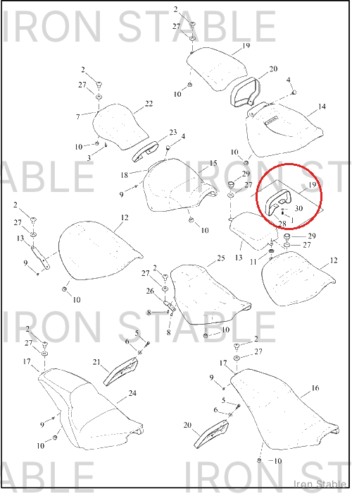 Harley-Davidson Seat, Passenger, Pillion