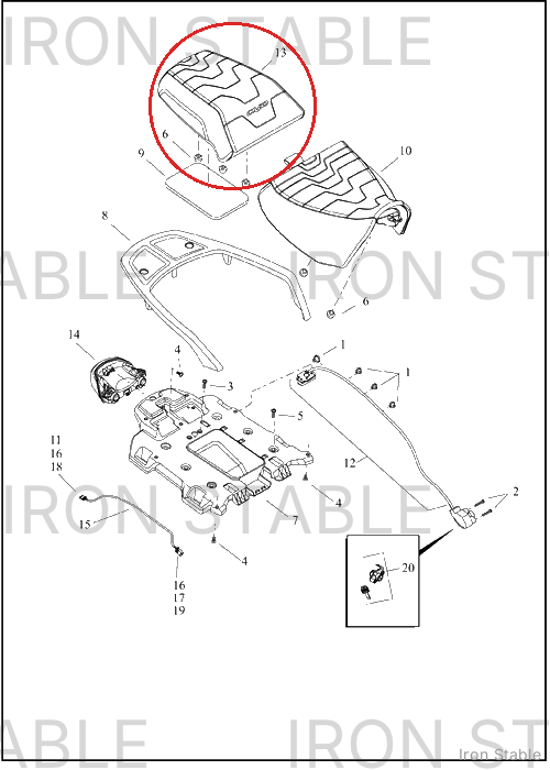 Harley-Davidson Seat, Passenger, Middleweight, Pillio