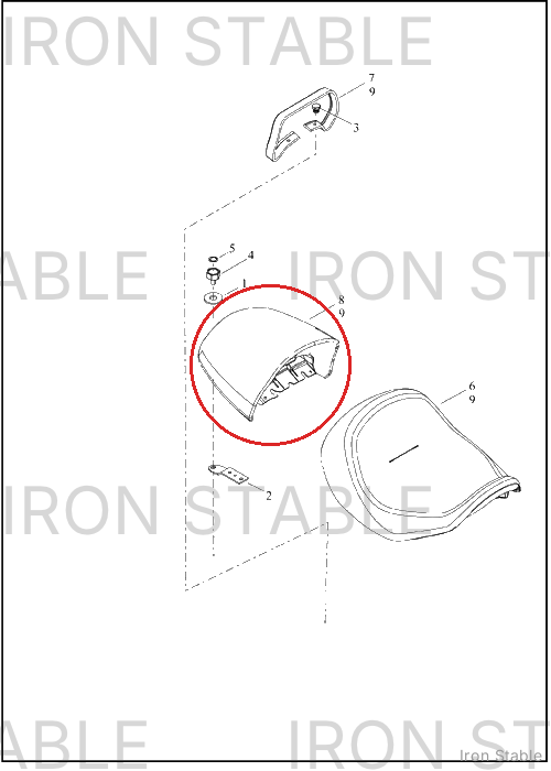 Harley-Davidson Seat, Passenger, 2-Pc-2-Up