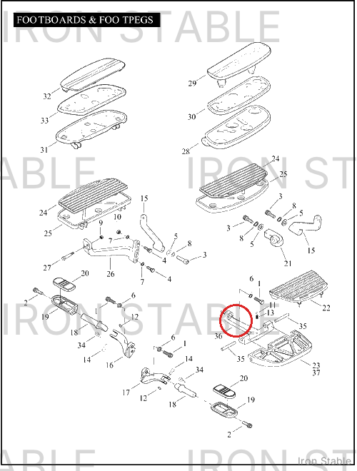 Harley-Davidson Support Assembly, Ftbrd