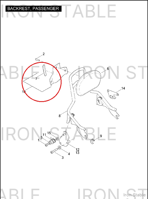 Harley-Davidson Backrest Mounting Plate