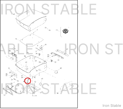 Harley-Davidson T-Pak Sub-Component, Btm, Sld
