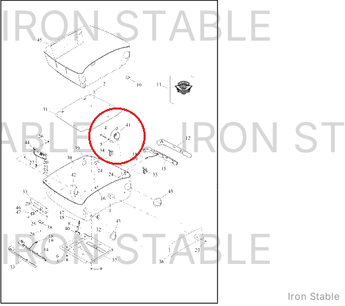 Harley-Davidson T-Pak Sub-Component, Btm, Sld
