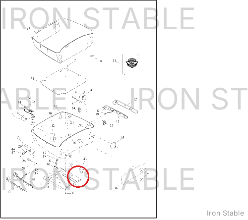 Harley-Davidson T-Pak Sub-Component, Btm, Drilled, Sl