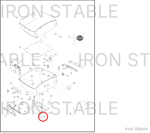 Harley-Davidson T-Pak Sub-Component, Btm, Drilled, Sl