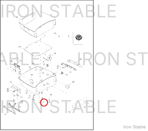 Harley-Davidson T-Pak Sub-Component, Btm, Drilled, Sl