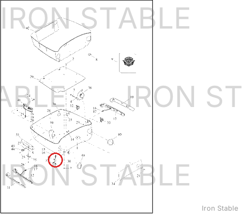 Harley-Davidson T-Pak Sub-Component, Btm, Drilled, Sl