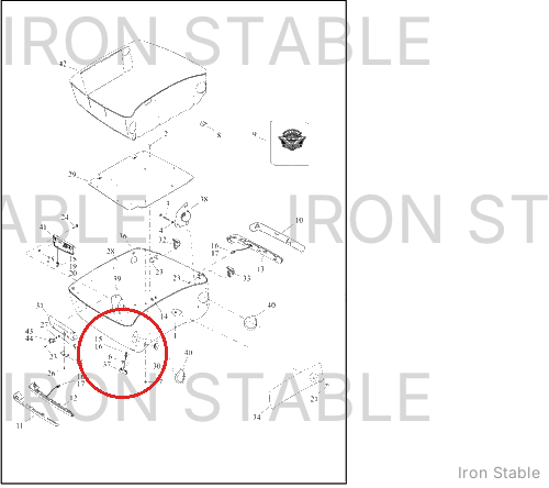 Harley-Davidson T-Pak Sub-Component, Btm, Drilled, Sl