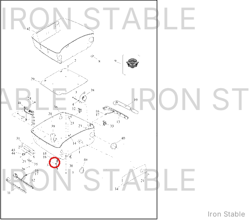 Harley-Davidson T-Pak Sub-Component, Btm, Drilled, Sl