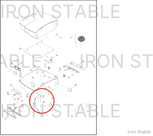 Harley-Davidson T-Pak Sub-Component, Btm, Drilled, Sl