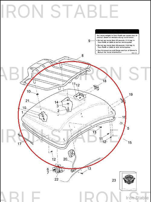 Harley-Davidson Kit-Cover, T-Pak, Solid