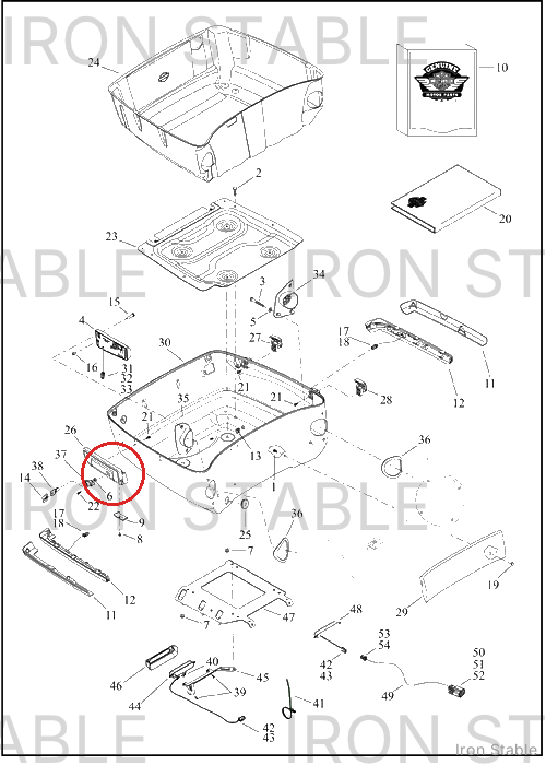 Harley-Davidson Latch, Case, T-Pak, Lower, Sld