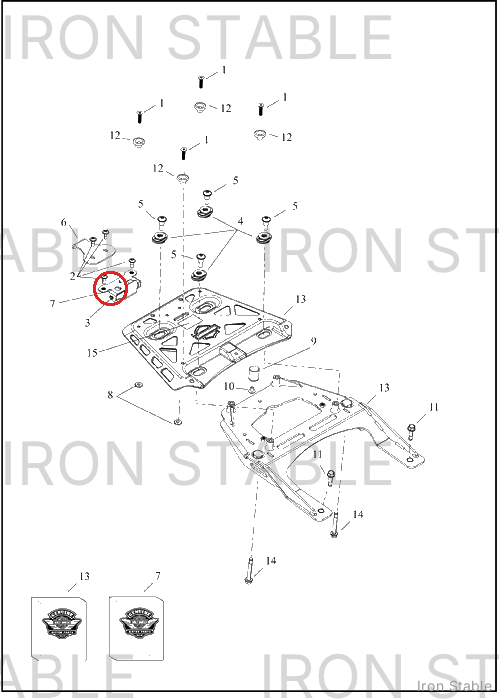 Harley-Davidson Kit, T-Pak, Mount