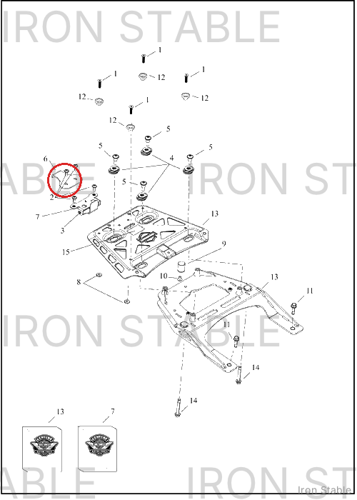 Harley-Davidson Latch, Case, Top, Bracket