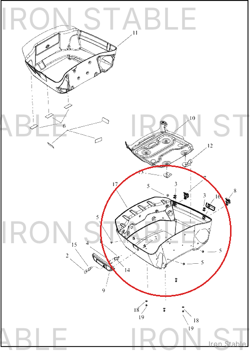 Harley-Davidson T-Pak, King, Tub, Routed