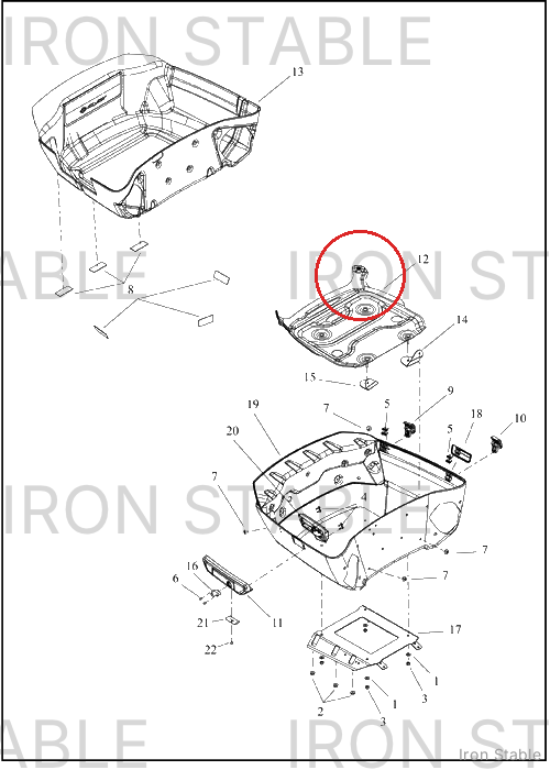 Harley-Davidson T-Pak Sub-Component, Plate