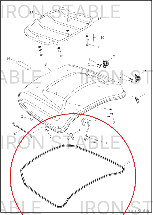Harley-Davidson T-Pak Sub-Component, Gasket, Lid