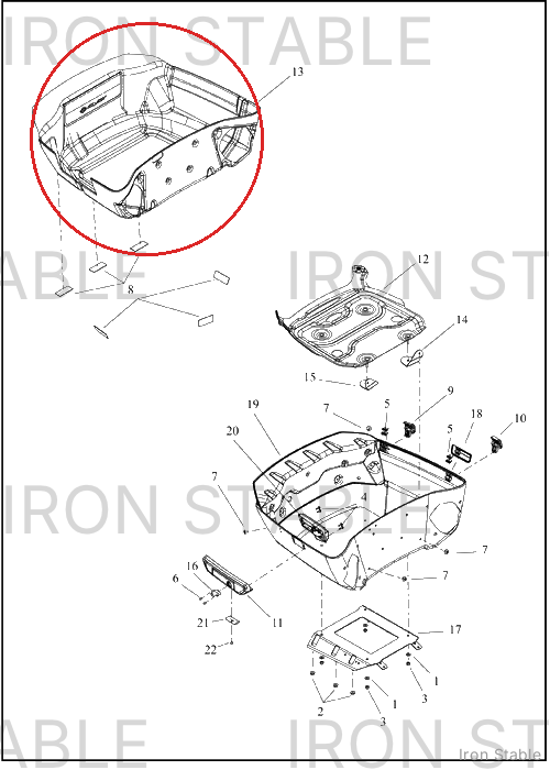 Harley-Davidson T-Pak Sub-Component, Premium, Liner, 