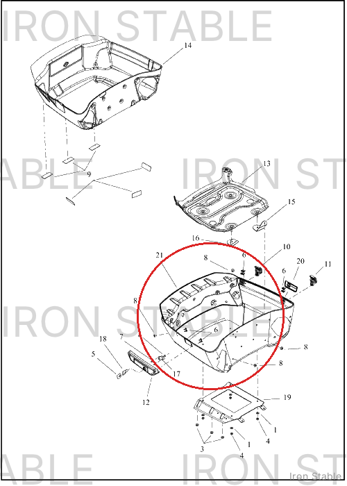 Harley-Davidson T-Pak, Lightless, Tub