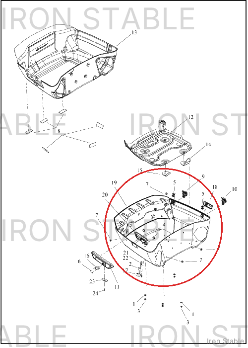 Harley-Davidson T-Pak, Btm, Prem, Solid