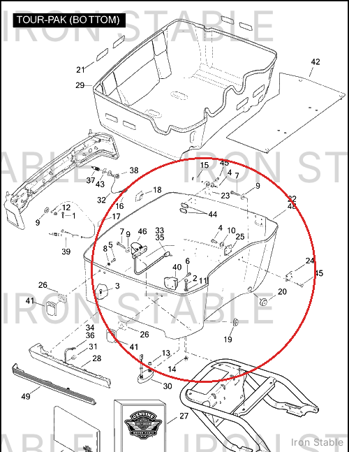 Harley-Davidson Bottom Final Assembly, T-Pak/Hdi