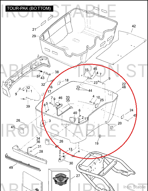 Harley-Davidson Bottom Final Assembly, T-Pak/Hdi