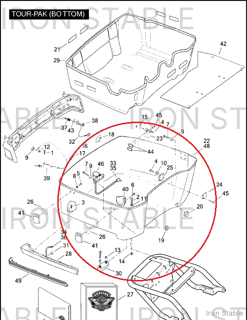 Harley-Davidson Bottom Final Assembly, T-Pak/Hdi