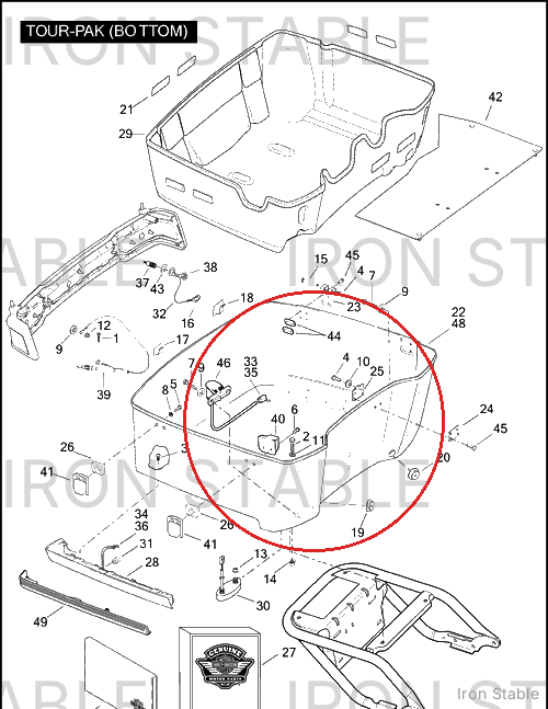 Harley-Davidson Bottom Assembly, T-Pak/Japan