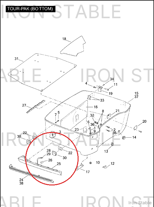 Harley-Davidson Light, Rh/T-Pak, Sidemarker
