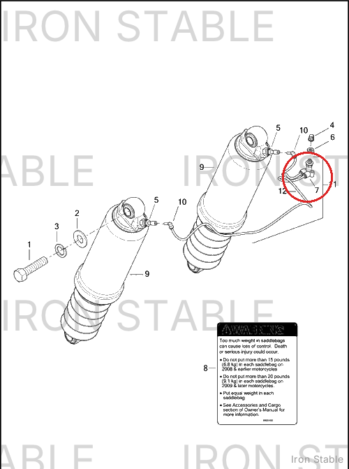 Harley-Davidson Air Shock Valve Assembly