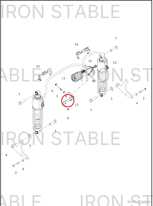 Harley-Davidson Bracket, Rr Spnsn Mounting, Leveling Tan