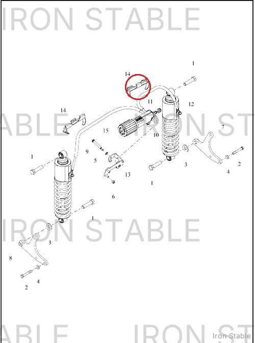 Harley-Davidson Rr Spnsn Misc Component, Line Clip