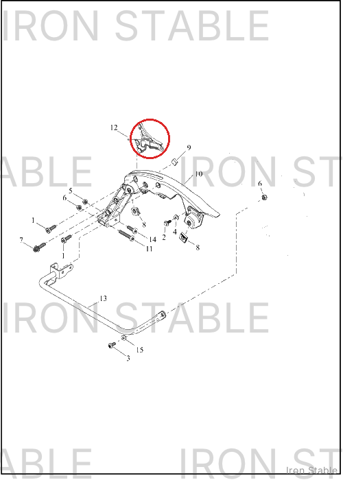 Harley-Davidson Bracket, Shock Rsvr, Rh