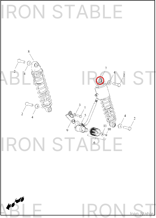 Harley-Davidson Shock, Rr, 76mm, Lh, Emul, Remote, T