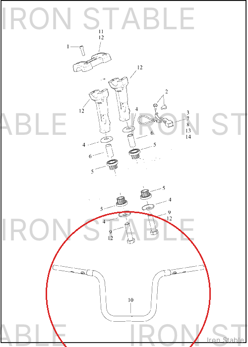 Harley-Davidson Kit, H-Bar, Moto, Black