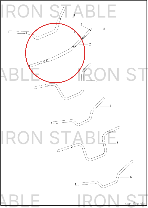 Harley-Davidson H-Bar, Bar, Polished