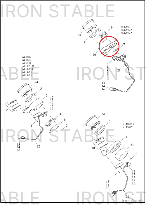 Harley-Davidson Clamp, Upr H-Bar, X