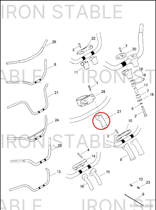 Harley-Davidson Clamp/Riser, Lower