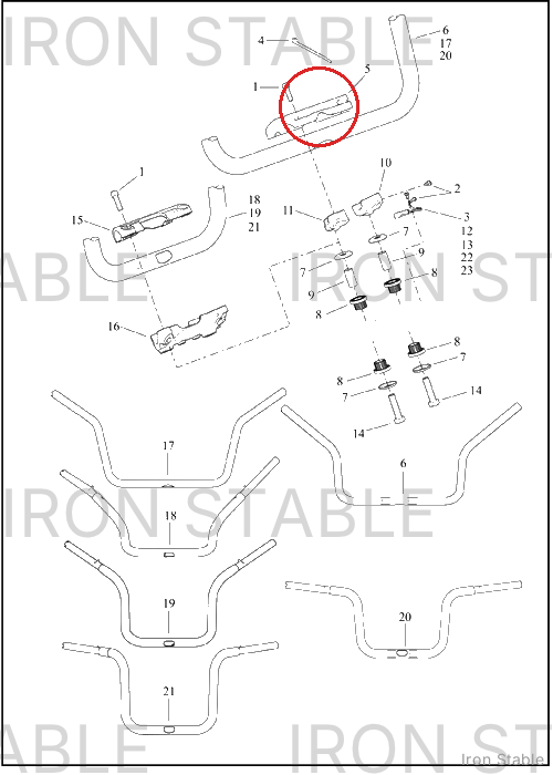 Harley-Davidson Clamp, Top, H'bar