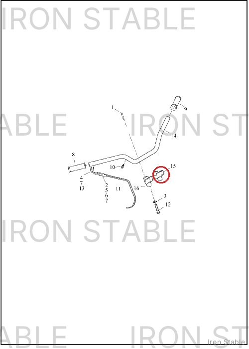 Harley-Davidson Clamp, Lower H-Bar, Lh