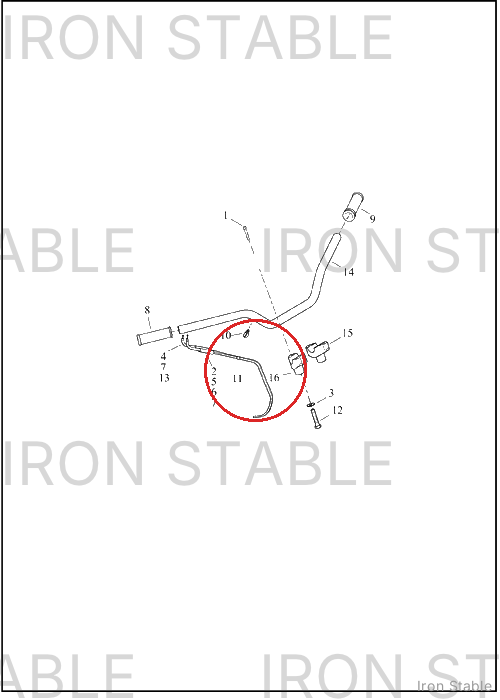 Harley-Davidson Clamp, Lower H-Bar, Rh