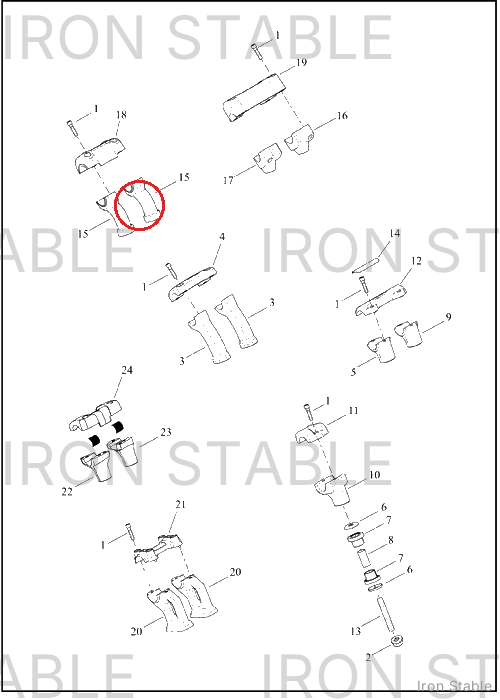 Harley-Davidson Riser, Lower H-Bar, Fxbr