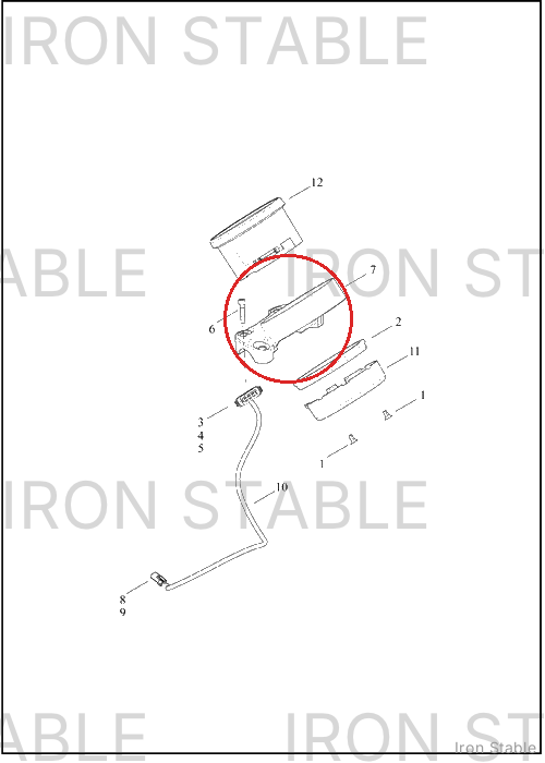 Harley-Davidson Clamp, Upr H-Bar, Wrinkle Blk