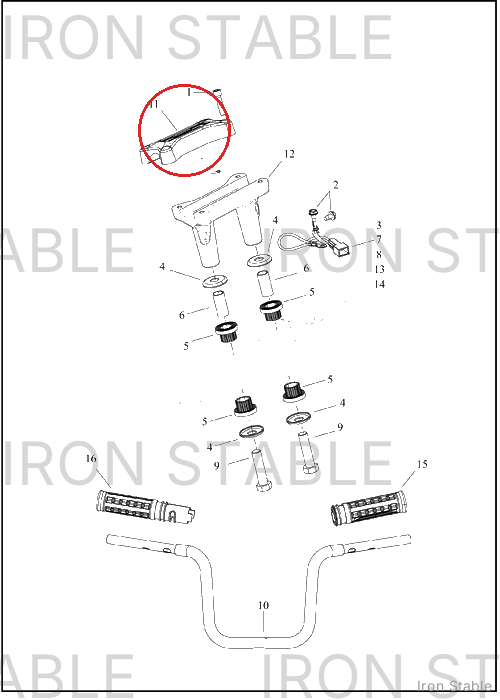 Harley-Davidson Clamp, Upr H-Bar, Chrome, 1.25in