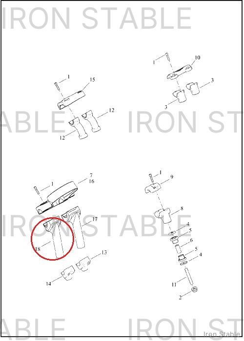 Harley-Davidson Riser, Lower H-Bar, 1in, Rh, Chrome
