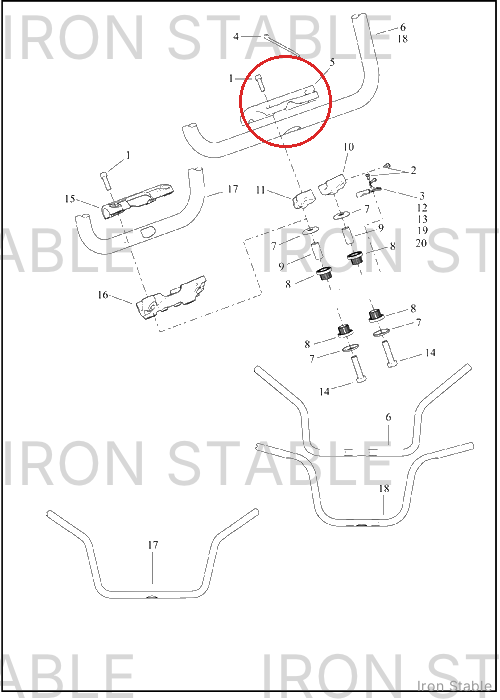 Harley-Davidson Kit, H-Bar Mounting/End, Service, Kit