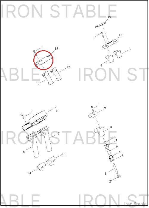 Harley-Davidson Clamp, Upr H-Bar, Chrome