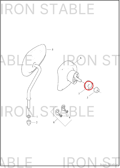 Harley-Davidson Backing Plate, Lh-Mirror
