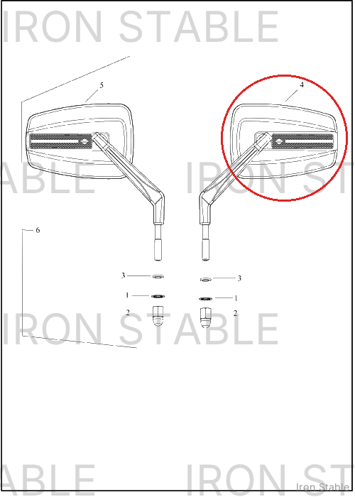 Harley-Davidson Mirror, Assembly, Performance, Lh, Cle